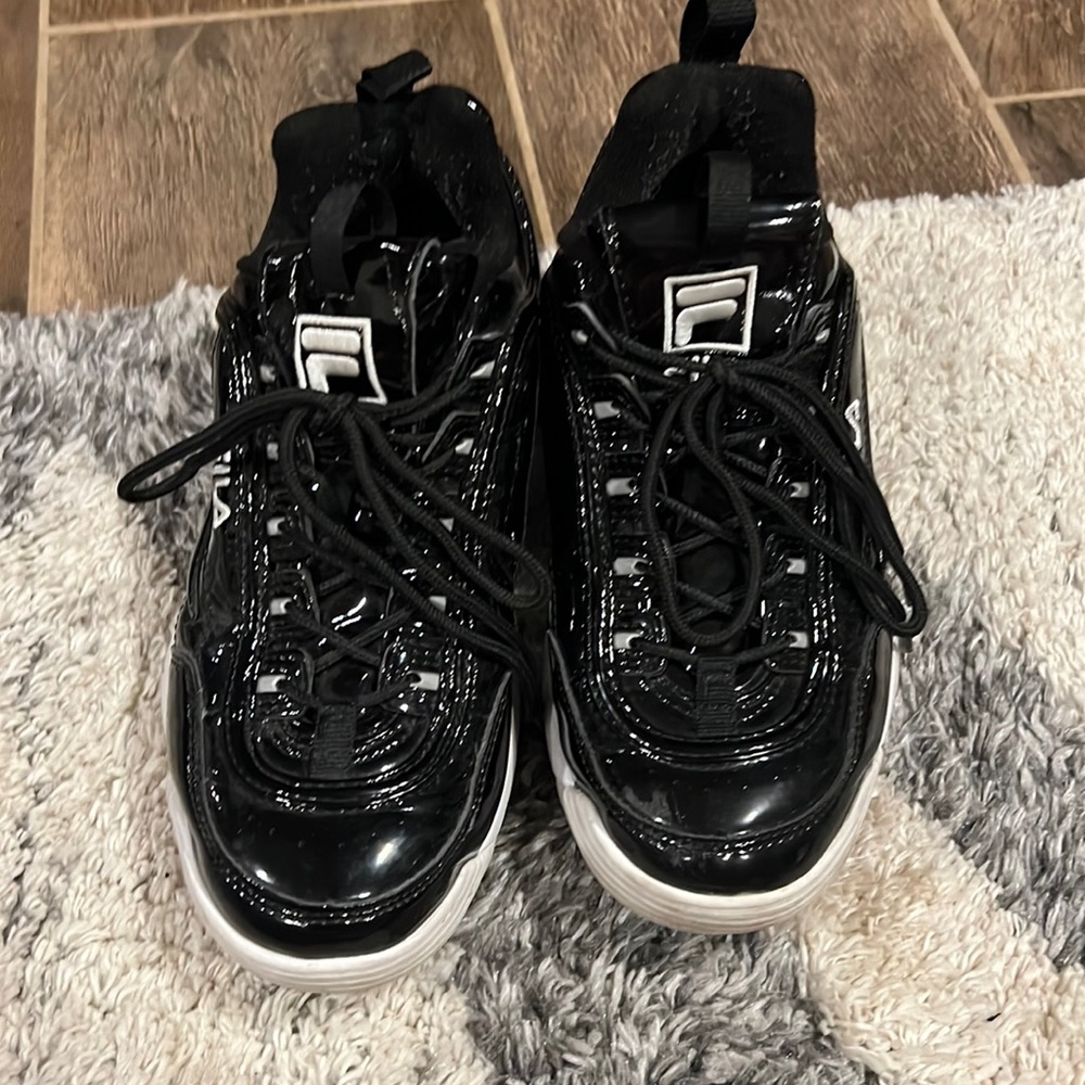 Fila black shoes. Size 8